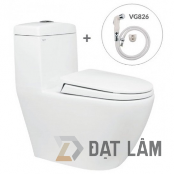 Bồn Cầu Viglacera V199 Nắp Êm V86 + Vòi Xịt VG826