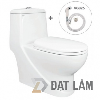 Bồn Cầu Viglacera V38 Nắp Êm V38M + Vòi Xịt VG826