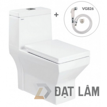 Bồn Cầu Một Khối Viglacera V42 Nắp Êm + Vòi Xịt VG826