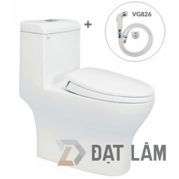 Bồn Cầu Viglacera V45M Xả Xoáy Nắp Êm V68 + Xịt VG826