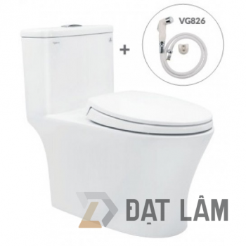 Bồn Cầu Viglacera V63 Nắp Êm V68 Tặng Vòi Xịt VG826